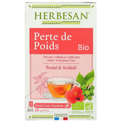 Herbesan Weight Loss, Infusions, Raspberry Flavor - 20 Sachets, Herbal Tea Herbesan No. 15 Herbesan