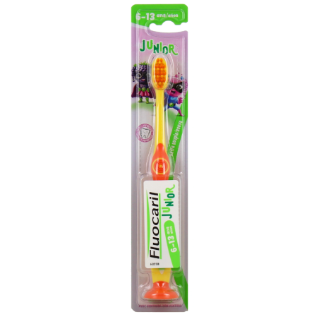 Brosse à dents Junior - 6-13 ans - Fluocaril - 1 Brosse avec Ventouse