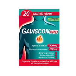 Gavisconpro - Brûlures d'Estomac -Menthe Sans Sucre - 20 Sachets