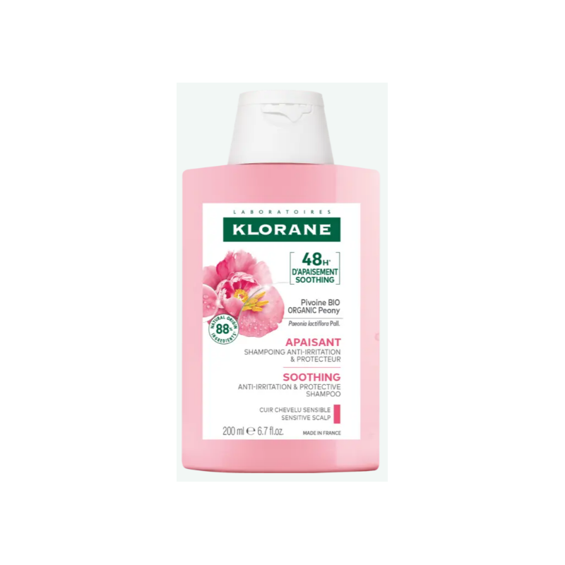 Shampooing à la Pivoine - Apaisant, Anti-irritant - Klorane - 200ml