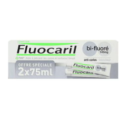 Dentifrice Blancheur Fluocaril Bi-Fluoré 145mg, Offre Spéciale 2 X 75 ml - Fluocaril