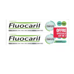 Dentifrice Protection Complète - Zinc+Fluor - Fluocaril - 2 X 75 ml