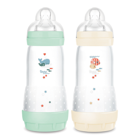 Biberon Bio Easy Start - Anti-colique - 4+ Mois - MAM - 2x320 ml