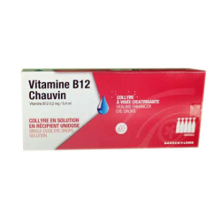 Vitamin B12 Eye Drops 0.2 mg/0.4 mg - Chauvin - Box Of 10 Unidoses