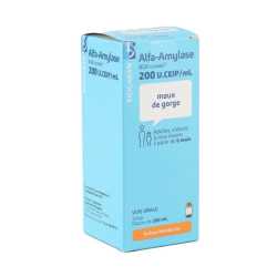 AlfaAmylase 200 U Sirop - Maux de gorge - A partir De 6 Mois - Biogaran Conseil