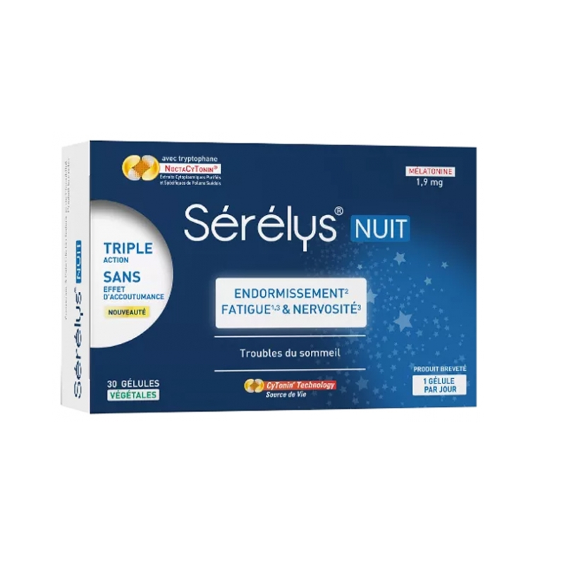 Sérélys Nuit - Sleep, Fatigue & Nervousness - 30 Capsules