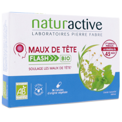 Flash Headache Organic - Naturactive - 14 Capsules