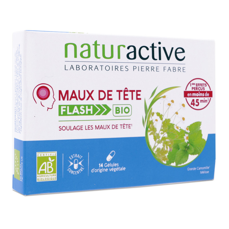 Maux De Tête Flash Bio - Naturactive - 14 Gélules
