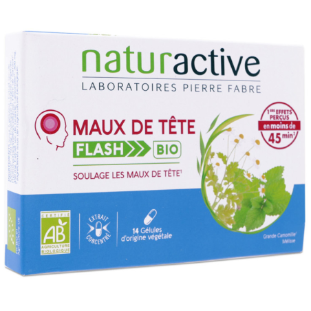 Maux De Tête Flash Bio - Naturactive - 14 Gélules