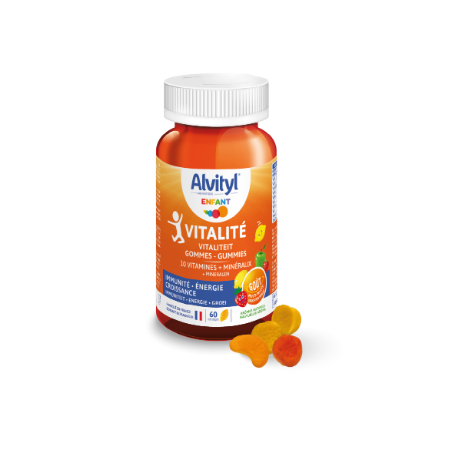 Alvityl Vitalité - Gommes Aux 10 Vitamines Dès 4 Ans - 60 Gommes