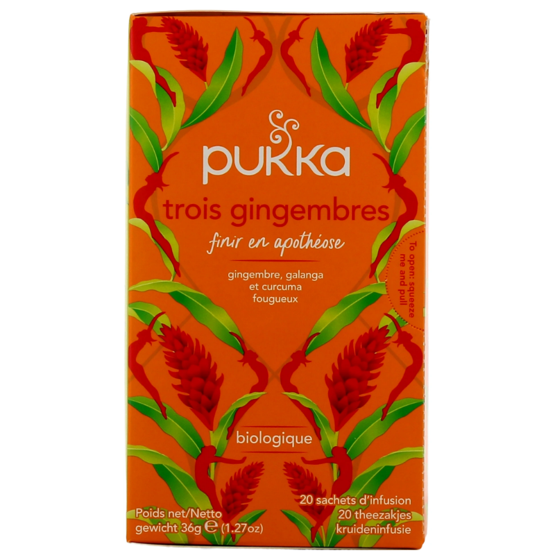 Three Ginger Herbal Tea - Organic - Pukka - 20 teabags