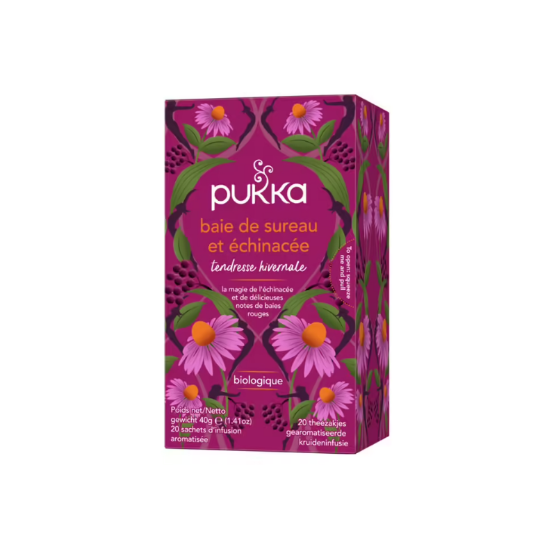 Tisane Baie de Sureau & Echinacée - Bio - Pukka - 20 Sachets