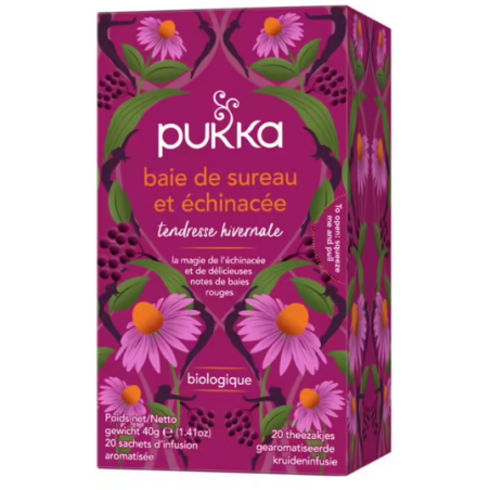 Elderberry & Echinacea Herbal Tea - Organic - Pukka - 20 Sachets