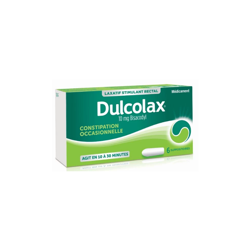 Dulcolax - Bisacodyl 10 mg - Constipation Occasionnelle - 6 Suppositoires