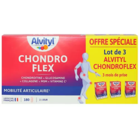 Offre Spéciale ChondroFlex - Mobilité Articulaire - Alvityl - Lot De 3 X 60 comprimés