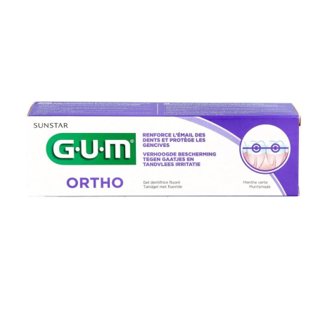 Dentifrice Gel Ortho - Dentifrice pour Appareil Orthodontique - G.U.M - 75 ml