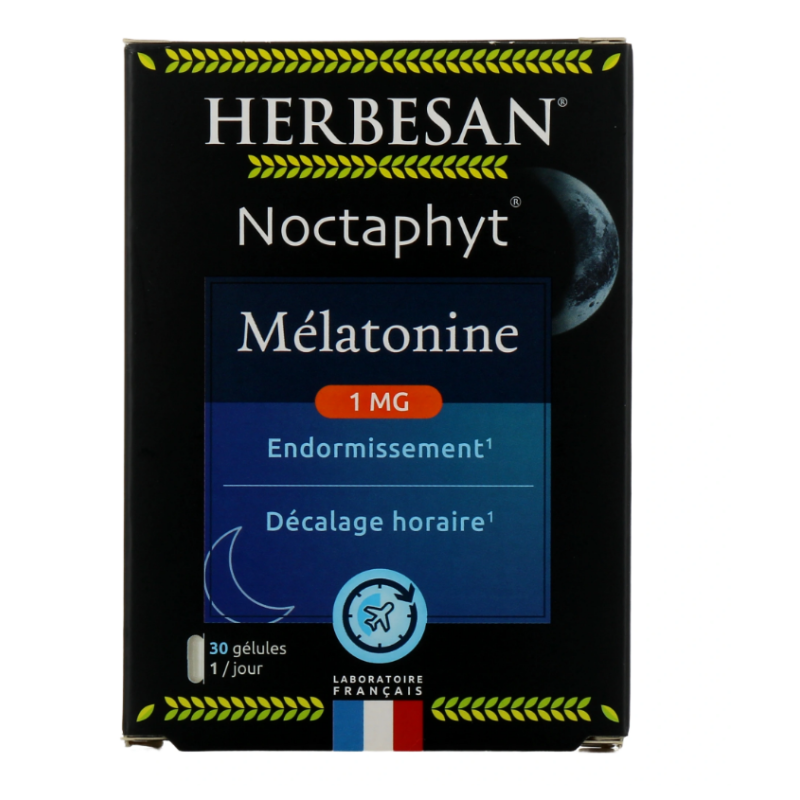 Herbesan Noctaphyt Mélatonine 1mg - Endormissement - 30 Gélules