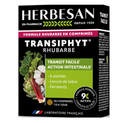 Transiphyt Rhubarb - Intestinal Transit - Herbesan - 90 Tablets