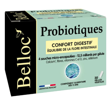 Probiotiques - Confort Digestif - Belloc - 30 Gélules