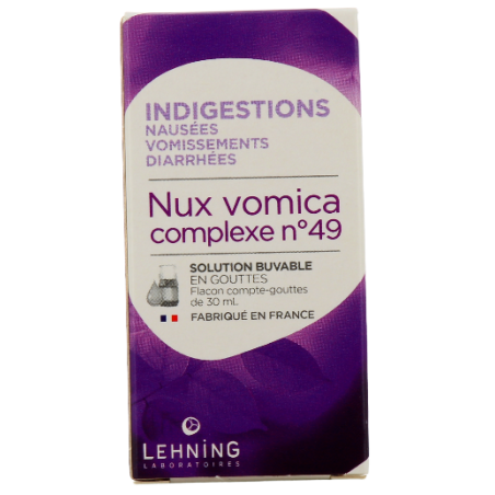 Nux Vomica - Complex n°49 - Nausea, Vomiting, Diarrhea - Lehning - 30 ml