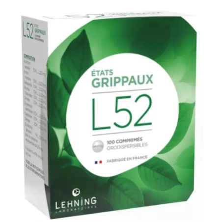 L52 - Flu symptoms - From 30 months - Lehning - 100 Orodispersible tablets