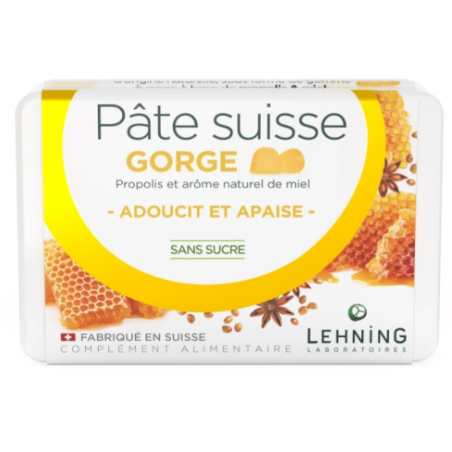 Swiss Throat Paste - Softens & Soothes - Lehning - 40 gummies