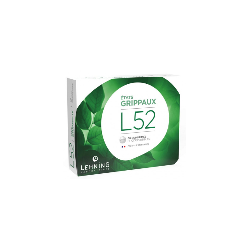 L52 - Flu symptoms - From 30 months - Lehning - 60 Orodispersible tablets