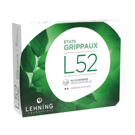 L52 - Etats Grippaux - Dès 30 mois - Lehning - 60 Comprimés orodispersibles