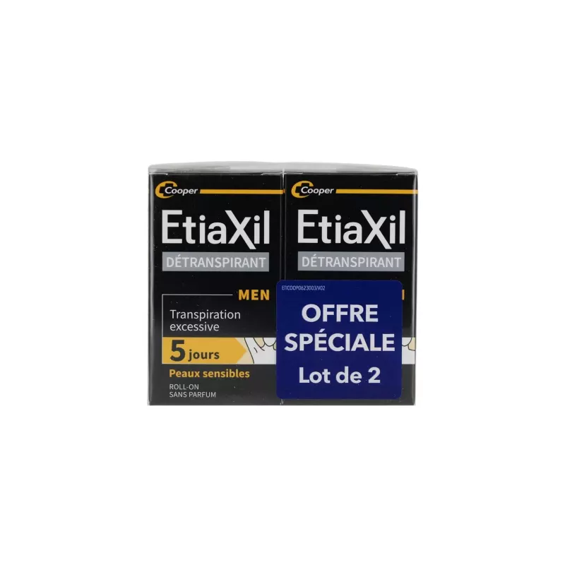Detranspirant Men - Excessive perspiration - Etiaxil - 2x15 ml