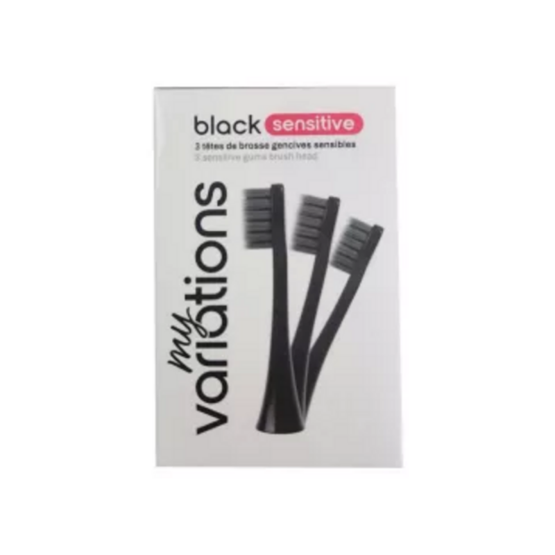Black Sensitive Soft Brush Heads - My Variations - 3 Heads