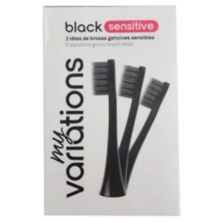 Têtes de Brosse Souples Black Sensitive - My Variations - 3 Têtes