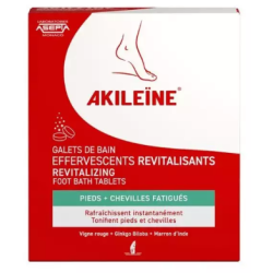 Galets De Bain Effervescent Fraicheur - Pieds Fatigués Et Echauffés - Akiléine - 6 Galets