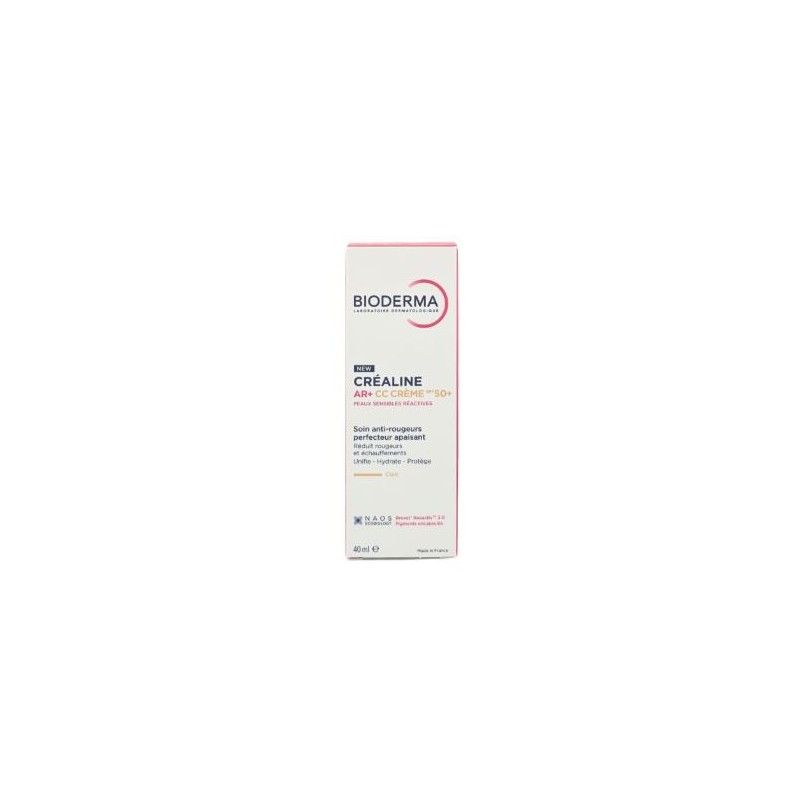 Créaline AR+ CC Crème spf50+ - Soin Anti-rougeurs - Bioderma - 40ml