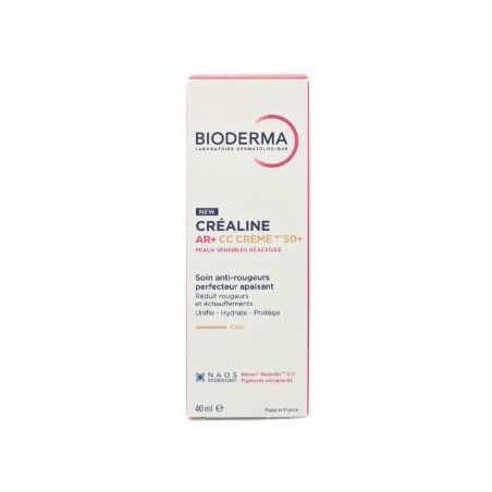 Créaline AR+ CC Crème spf50+ - Soin Anti-rougeurs - Bioderma - 40ml