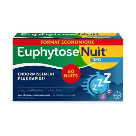 Euphytose Night - Sleep & Restorative Sleep - Bayer - 60 tablets Bayer