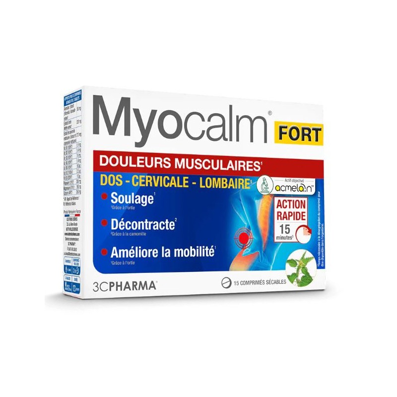 Myocalm Fort - Muscle aches and pains - 3 Chenes - 15 Tablets