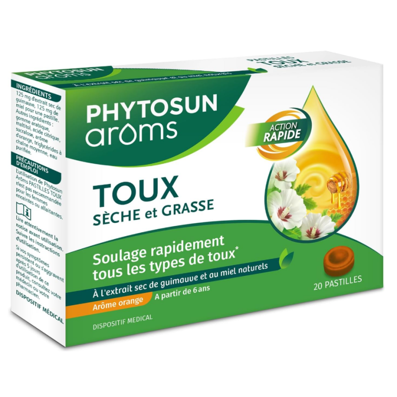 Toux sèche & Grasse - Phytosun Aroms - 20 Pastilles
