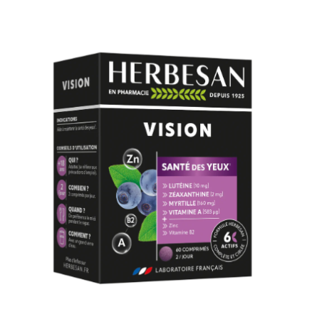 Herbesan Vision - Santé Des Yeux - 60 Comprimés