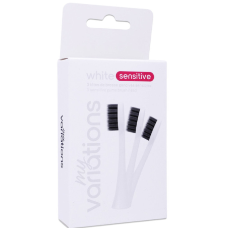 White Sensitive Soft Brush Heads - My Variations - 3 Heads