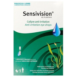 Collyre Anti-irritation - Sensivision au Plantain - Bausch+Lomb - 10 Unidoses