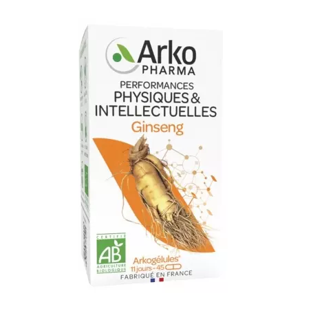 Performances Physiques & Intellectuelles - Ginseng - ArkoPharma - 45 gélules