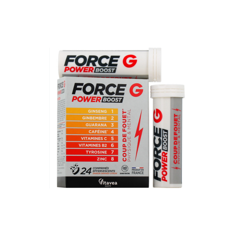 Force G - Power Boost - Coup de Fouet - Nutrisanté - 24 Comprimés effervescents