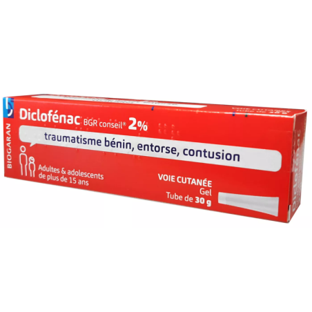 Diclofenac 2% - Minor Trauma - Sprain - Contusion - Biogaran Conseil - 30g