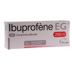 Ibuprofène 200 mg EG - 30 Comprimés