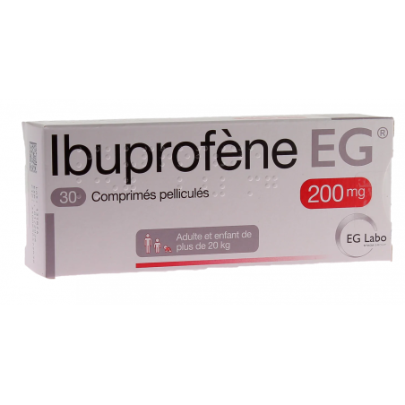 Ibuprofène 200 mg EG - 30 Comprimés