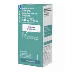 Alginate de Sodium 500 mg/ - Bicarbonate de sodium 267mg - Biogaran Conseil - 12 sachets doses