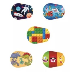 Orthoptic Dressings 5.3 cm X 7.0 cm Opticlude Silicone Bandages Midi Boy -3M - Box Of 50 3M