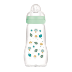 Glass Baby Bottle - Animal Patterns - MAM - 2 Months + - 260 ml