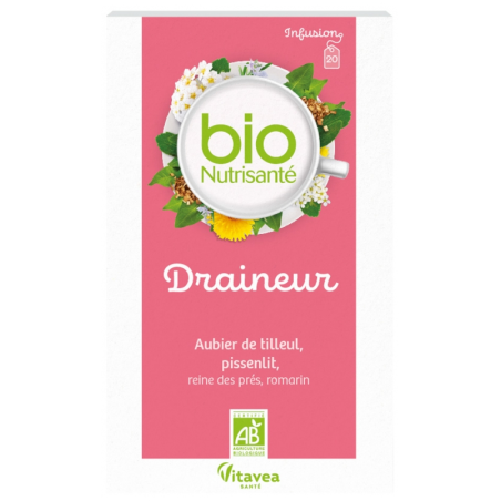 Organic Infusion, Draining, Nutrisanté, 20 Sachets