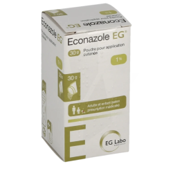 Econazole EG 1% - poudre pour application cutanée - 30g